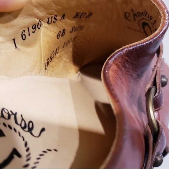 CHARLIE 1 HORSE LEATHER SLIP ON MULE BRAZILIAN WESTERN SHOES SZ 6B - Picture 5 of 5